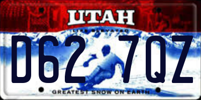 UT license plate D627QZ