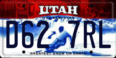 UT license plate D627RL