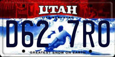 UT license plate D627RO