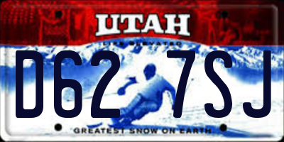 UT license plate D627SJ