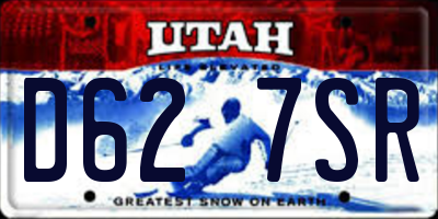 UT license plate D627SR