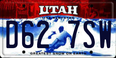 UT license plate D627SW