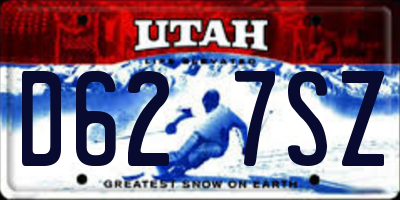 UT license plate D627SZ