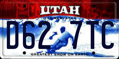 UT license plate D627TC