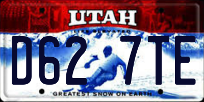 UT license plate D627TE