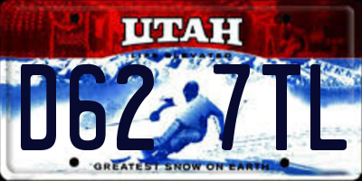UT license plate D627TL
