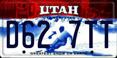 UT license plate D627TT