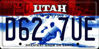 UT license plate D627UE