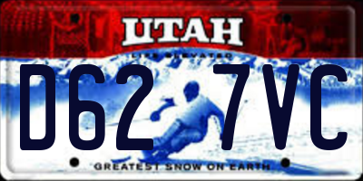 UT license plate D627VC