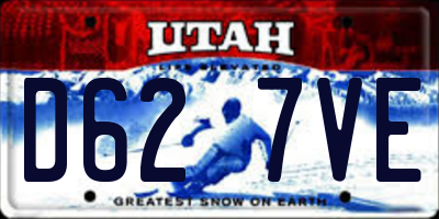 UT license plate D627VE
