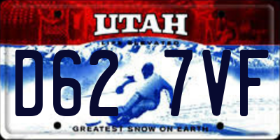 UT license plate D627VF