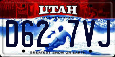 UT license plate D627VJ