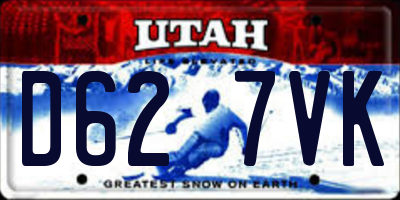 UT license plate D627VK