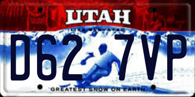 UT license plate D627VP