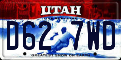 UT license plate D627WD