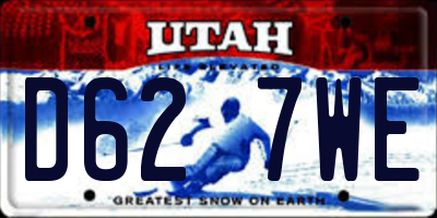 UT license plate D627WE