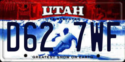 UT license plate D627WF