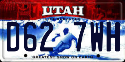 UT license plate D627WH