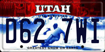 UT license plate D627WI