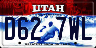 UT license plate D627WL