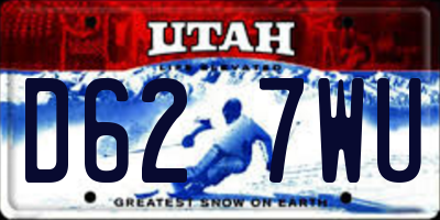 UT license plate D627WU