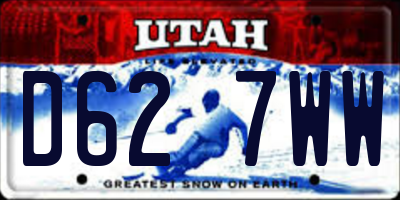 UT license plate D627WW