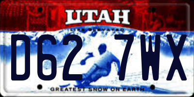 UT license plate D627WX