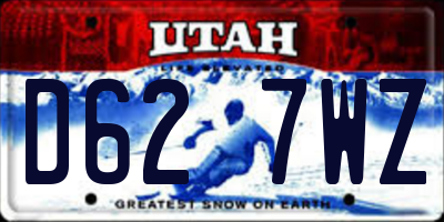 UT license plate D627WZ