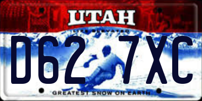 UT license plate D627XC