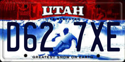 UT license plate D627XE
