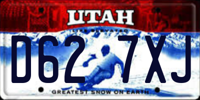 UT license plate D627XJ