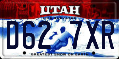 UT license plate D627XR