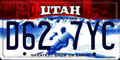 UT license plate D627YC