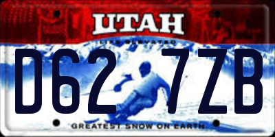UT license plate D627ZB
