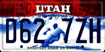 UT license plate D627ZH