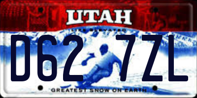 UT license plate D627ZL