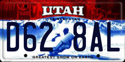 UT license plate D628AL