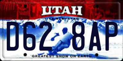 UT license plate D628AP