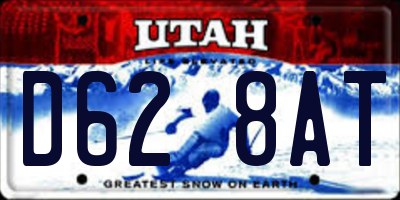 UT license plate D628AT