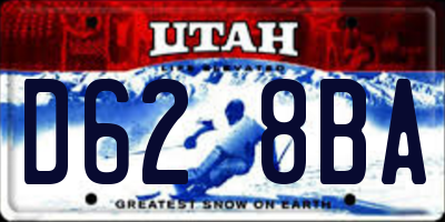 UT license plate D628BA