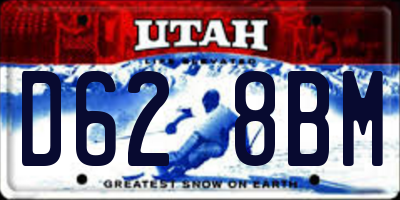 UT license plate D628BM