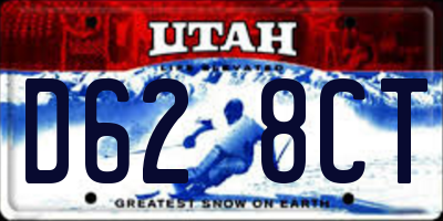 UT license plate D628CT
