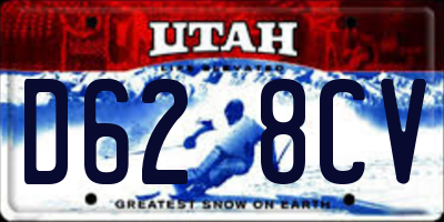 UT license plate D628CV