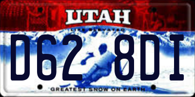 UT license plate D628DI