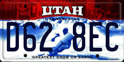 UT license plate D628EC