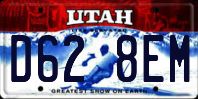 UT license plate D628EM