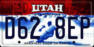 UT license plate D628EP