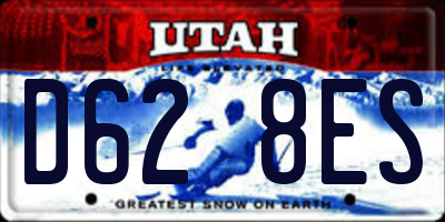 UT license plate D628ES