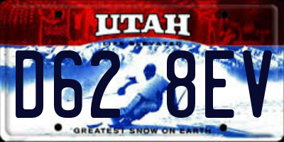 UT license plate D628EV