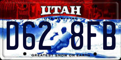 UT license plate D628FB